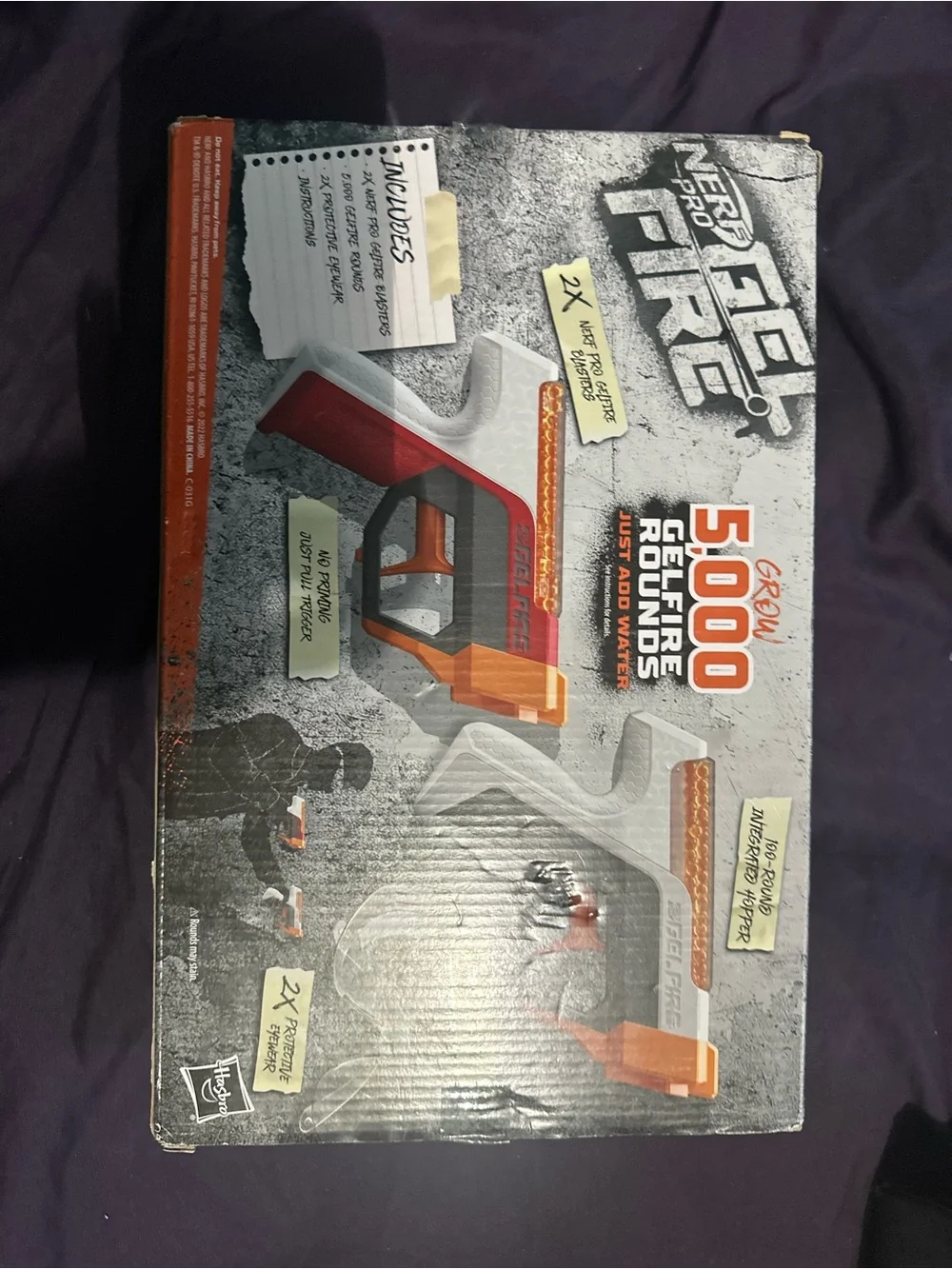 Nerf GEL Fire Pro Blaster — White, Orange & Red accents